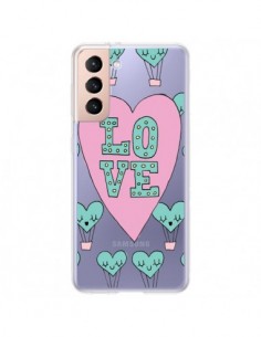 Coque Samsung Galaxy S21 Plus 5G Love Nuage Montgolfier...