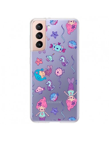 Coque Samsung Galaxy S21 Plus 5G Mermaid Petite Sirene Ocean Transparente - Claudia Ramos