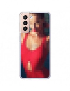 Coque Samsung Galaxy S21 Plus 5G Summer Girl Pixels -...