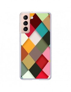 Coque Samsung Galaxy S21 Plus 5G Colorful Mosaique -...