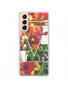Coque Samsung Galaxy S21 Plus 5G Facke Flowers Fleurs -...