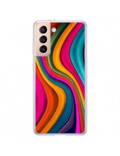 Coque Samsung Galaxy S21 Plus 5G Love Color Vagues -...