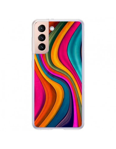 Coque Samsung Galaxy S21 Plus 5G Love Color Vagues - Danny Ivan