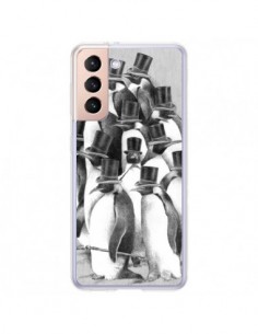Coque Samsung Galaxy S21 Plus 5G Pingouins Gentlemen -...