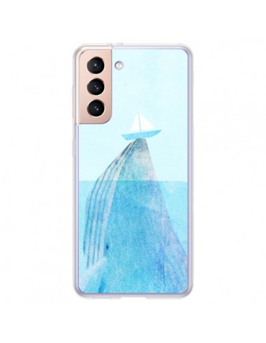 Coque Samsung Galaxy S21 Plus 5G Baleine Whale Bateau Mer - Eric Fan
