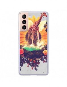 Coque Samsung Galaxy S21 Plus 5G Girafflower Girafe -...