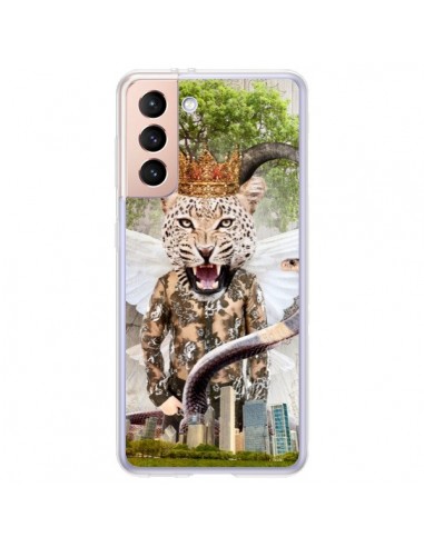 Coque Samsung Galaxy S21 Plus 5G Hear Me Roar Leopard - Eleaxart