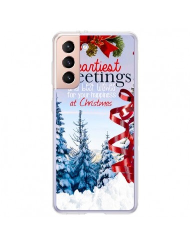 Coque Samsung Galaxy S21 Plus 5G Voeux Joyeux Noël - Eleaxart