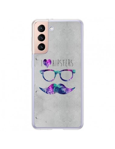 Coque Samsung Galaxy S21 Plus 5G I Love Hipsters - Eleaxart