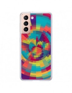 Coque Samsung Galaxy S21 Plus 5G Spirale de Couleurs...