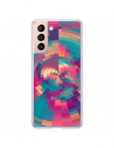 Coque Samsung Galaxy S21 Plus 5G Spirales de Couleurs...
