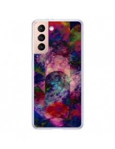 Coque Samsung Galaxy S21 Plus 5G Abstract Galaxy Azteque...