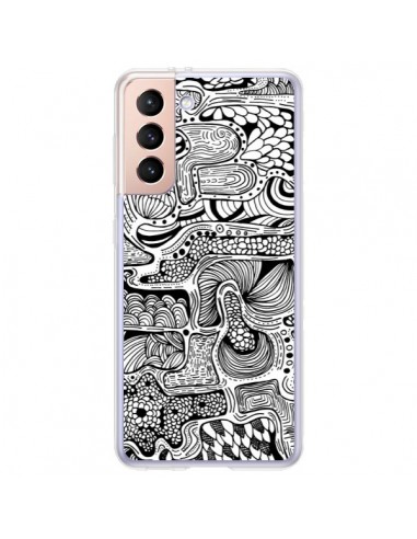 Coque Samsung Galaxy S21 Plus 5G Reflejo Reflet Noir et Blanc - Eleaxart