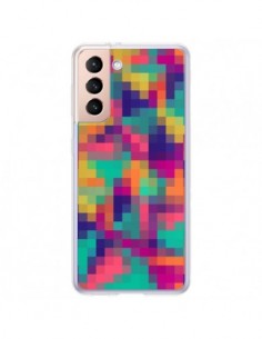 Coque Samsung Galaxy S21 Plus 5G Exotic Mosaic Pixels...