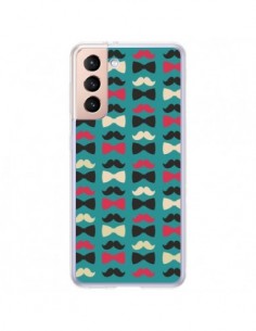 Coque Samsung Galaxy S21 Plus 5G Hipster Moustache Noeud...