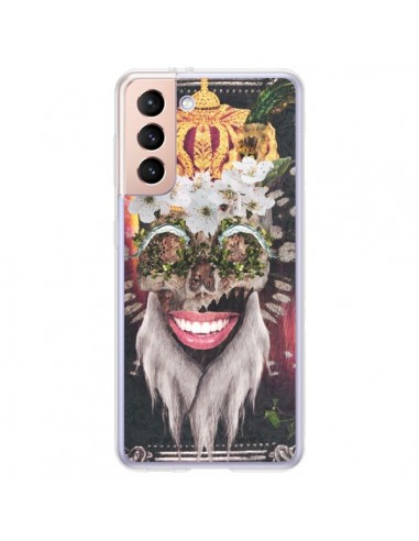 Coque Samsung Galaxy S21 Plus 5G My Best Costume Roi King Monkey Singe Couronne - Eleaxart