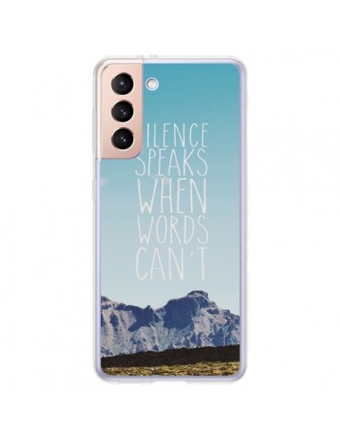 Coque Samsung Galaxy S21 Plus 5G Silence speaks when words can't paysage - Eleaxart