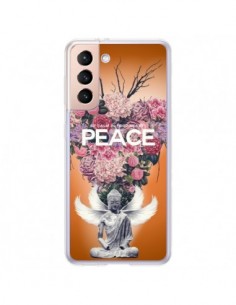 Coque Samsung Galaxy S21 Plus 5G Peace Fleurs Buddha -...