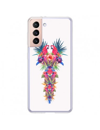 Coque Samsung Galaxy S21 Plus 5G Parrot Kingdom Royaume Perroquet - Eleaxart