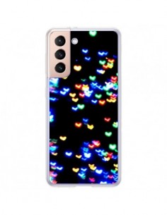 Coque Samsung Galaxy S21 Plus 5G Heart Coeurs Muticolores...
