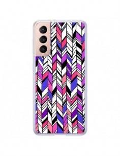 Coque Samsung Galaxy S21 Plus 5G Graphic Azteque Rose...