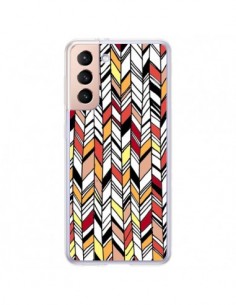 Coque Samsung Galaxy S21 Plus 5G Graphic Azteque Rouge...