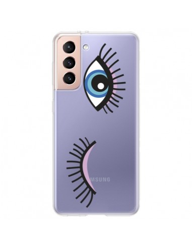 Coque Samsung Galaxy S21 Plus 5G Eyes Oeil Yeux Bleus Transparente -  Léa Clément