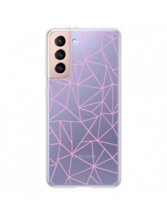 Coque Samsung Galaxy S21 Plus 5G Lignes Triangle Rose...