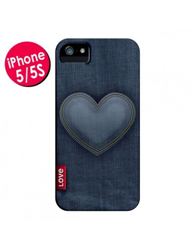 Coque Love Coeur en Jean pour iPhone 5 et 5S - Lassana