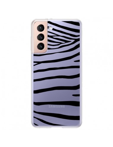 Coque Samsung Galaxy S21 Plus 5G Zebre Zebra Noir Transparente - Project M