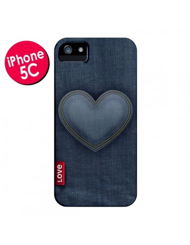 Coque Love Coeur en Jean pour iPhone 5C - Lassana