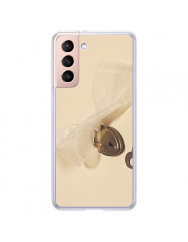 Coque Samsung Galaxy S21 Plus 5G Key to my heart Clef Amour - Irene Sneddon