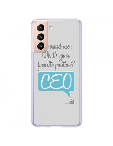 Coque Samsung Galaxy S21 Plus 5G What's your favorite position CEO I said, bleu - Shop Gasoline