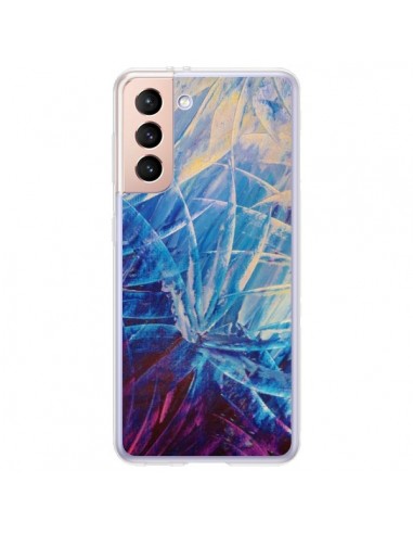 Coque Samsung Galaxy S21 Plus 5G Fleurs Violettes françaises - Ebi Emporium