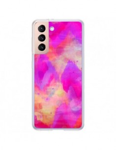 Coque Samsung Galaxy S21 Plus 5G Coeur Tribal Rose - Ebi...