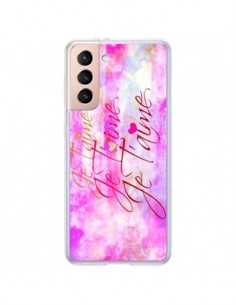 Coque Samsung Galaxy S21 Plus 5G Je t'aime I Love You -...
