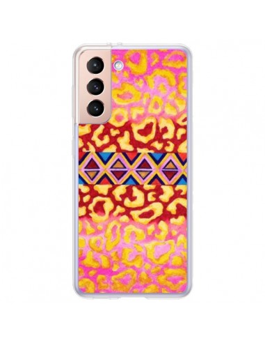 Coque Samsung Galaxy S21 Plus 5G Tribal Leopard Rose - Ebi Emporium