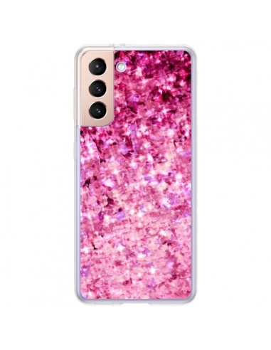 Coque Samsung Galaxy S21 Plus 5G Romance Me Paillettes Roses - Ebi Emporium