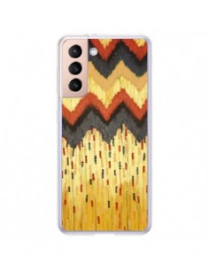 Coque Samsung Galaxy S21 Plus 5G Shine On Gold Azteque -...