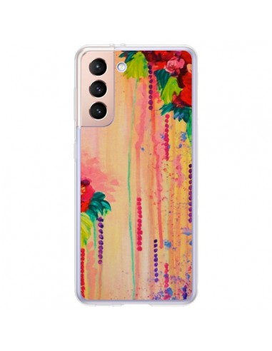 Coque Samsung Galaxy S21 Plus 5G Strawberry Confetti Flowers - Ebi Emporium