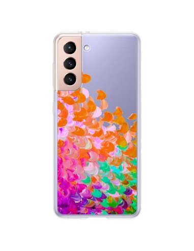 Coque Samsung Galaxy S21 Plus 5G Creation in Color Orange Transparente - Ebi Emporium