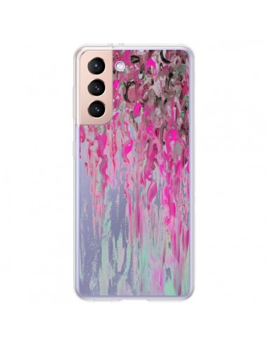 Coque Samsung Galaxy S21 Plus 5G Tempête Rose Transparente - Ebi Emporium