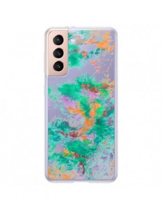 Coque Samsung Galaxy S21 Plus 5G Mermaid Sirene Fleur...