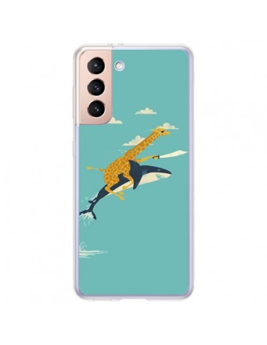 Coque Samsung Galaxy S21 Plus 5G Girafe Epee Requin Volant - Jay Fleck