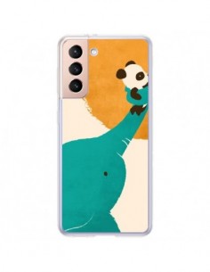 Coque Samsung Galaxy S21 Plus 5G Elephant Help Panda -...