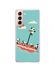 Coque Samsung Galaxy S21 Plus 5G Parapluie Flottant Panda...