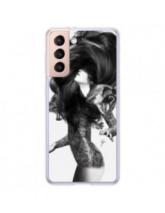 Coque Samsung Galaxy S21 Plus 5G Femme Ours - Jenny Liz Rome