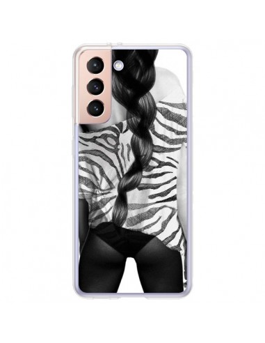 Coque Samsung Galaxy S21 Plus 5G Femme Zebre - Jenny Liz Rome