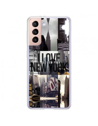 Coque Samsung Galaxy S21 Plus 5G I love New Yorck City noir - Javier Martinez