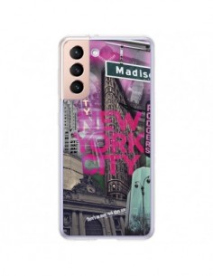 Coque Samsung Galaxy S21 Plus 5G New York City Rose -...